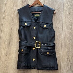 Danier Black Leather Vest